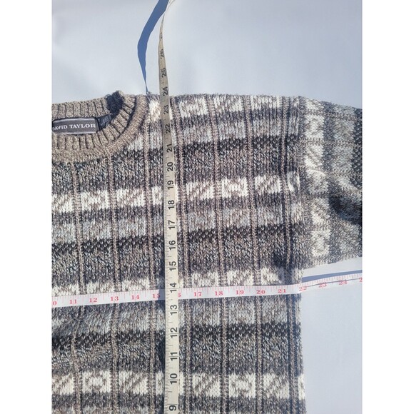 Vtg Patterned Crewneck Sweater by David Taylor - Picture 6 of 8